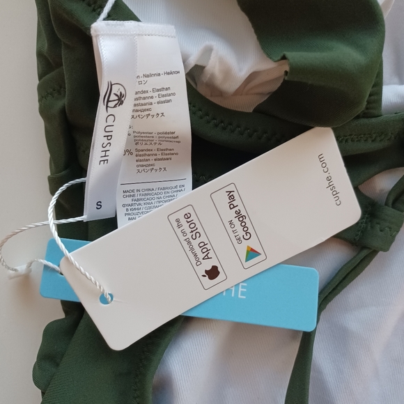 CUPSHE Moss Green Ruffle Swimsuit - Picture 5 of 6